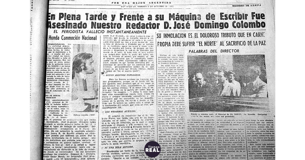 Asesinan a José Colombo, primer crimen de la Triple A