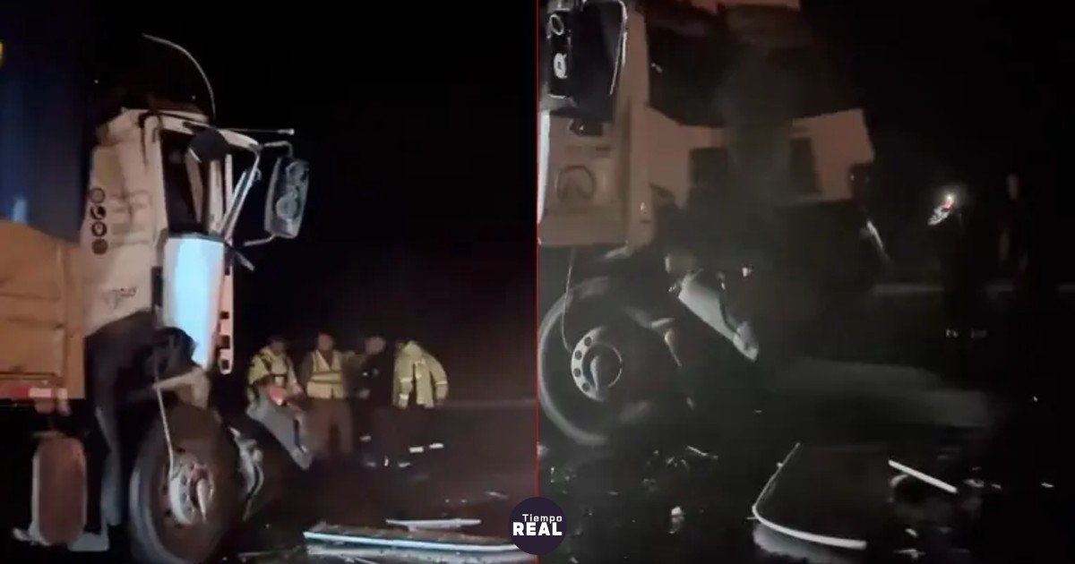 Muere conductor en incendio tras choque de camiones en RN12