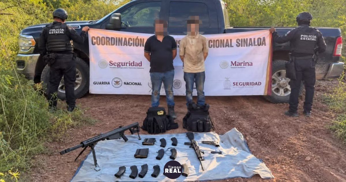 Detienen a dos armados y confiscan Barrett .50 en Mocorito. GOES frena posible armería del crimen