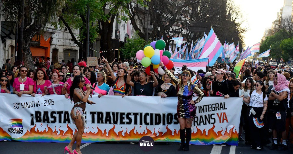 Rosario celebra la 20ª Marcha del Orgullo con reclamos contra la violencia