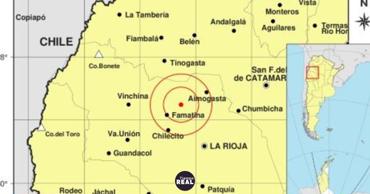 Famatina registró la mayor intensidad del sismo de 5,4 en La Rioja