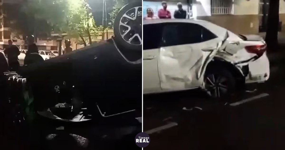 Cinco heridos con politraumatismos tras volcado de conductora ebria en cruce Alberdi‑Curapaligüe