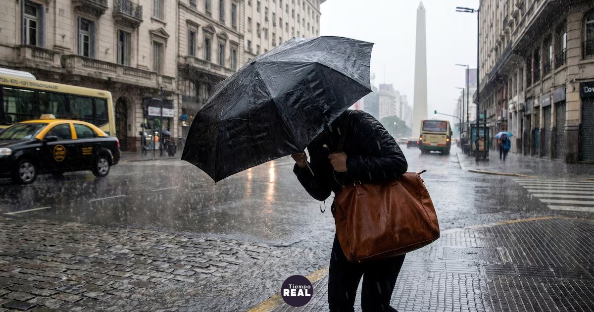 Tormentas y ráfagas de 50 km/h azotan al AMBA hasta martes
