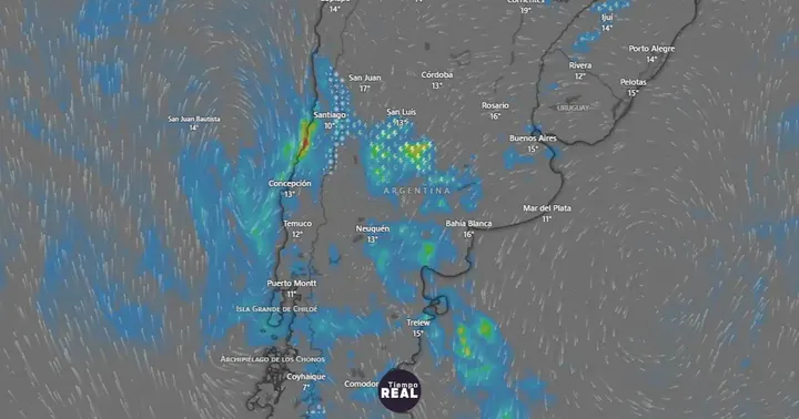 Alerta naranja por tormentas golpea a San Luis y Mendoza
